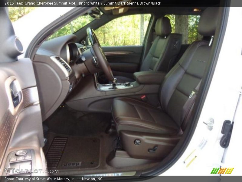Bright White / Summit Dark Sienna Brown/Black 2015 Jeep Grand Cherokee Summit 4x4