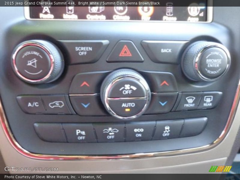 Bright White / Summit Dark Sienna Brown/Black 2015 Jeep Grand Cherokee Summit 4x4