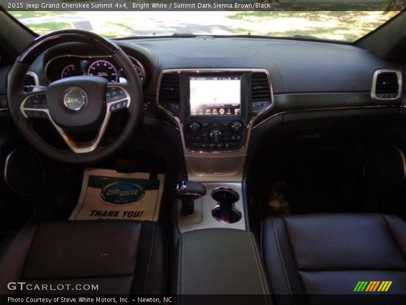 Bright White / Summit Dark Sienna Brown/Black 2015 Jeep Grand Cherokee Summit 4x4