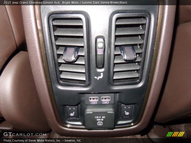 Bright White / Summit Dark Sienna Brown/Black 2015 Jeep Grand Cherokee Summit 4x4