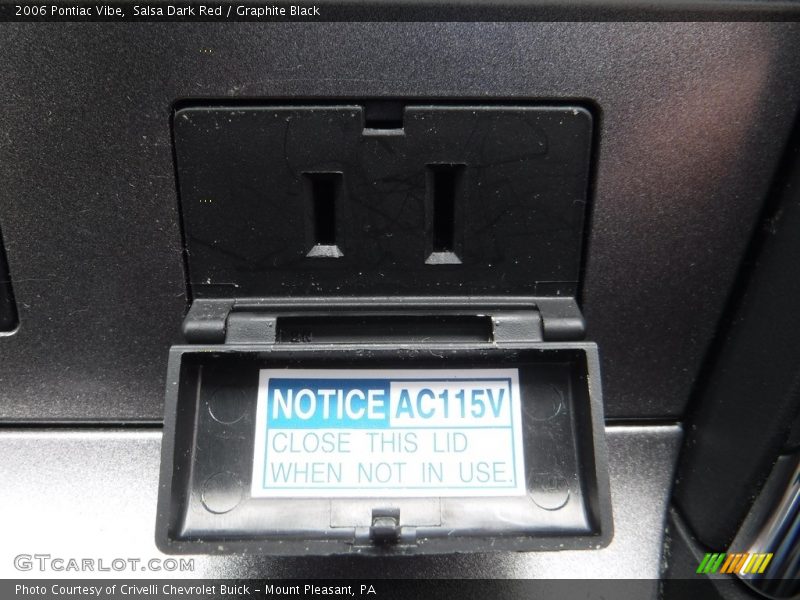 Salsa Dark Red / Graphite Black 2006 Pontiac Vibe