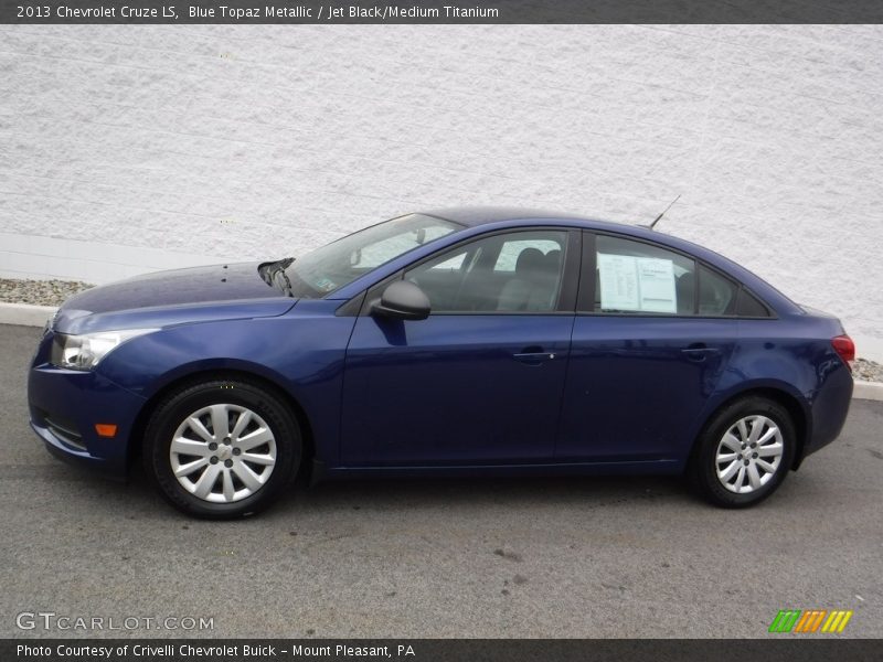 Blue Topaz Metallic / Jet Black/Medium Titanium 2013 Chevrolet Cruze LS