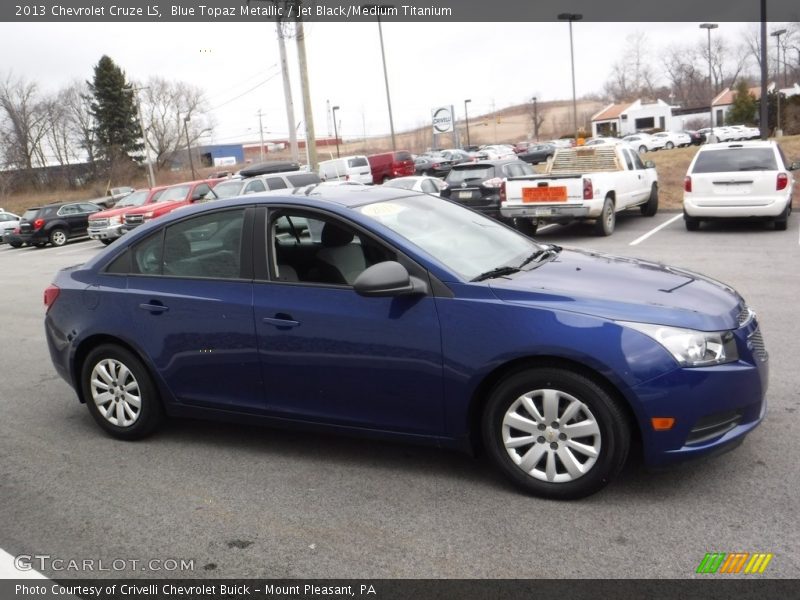 Blue Topaz Metallic / Jet Black/Medium Titanium 2013 Chevrolet Cruze LS