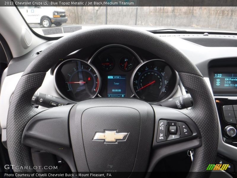 Blue Topaz Metallic / Jet Black/Medium Titanium 2013 Chevrolet Cruze LS