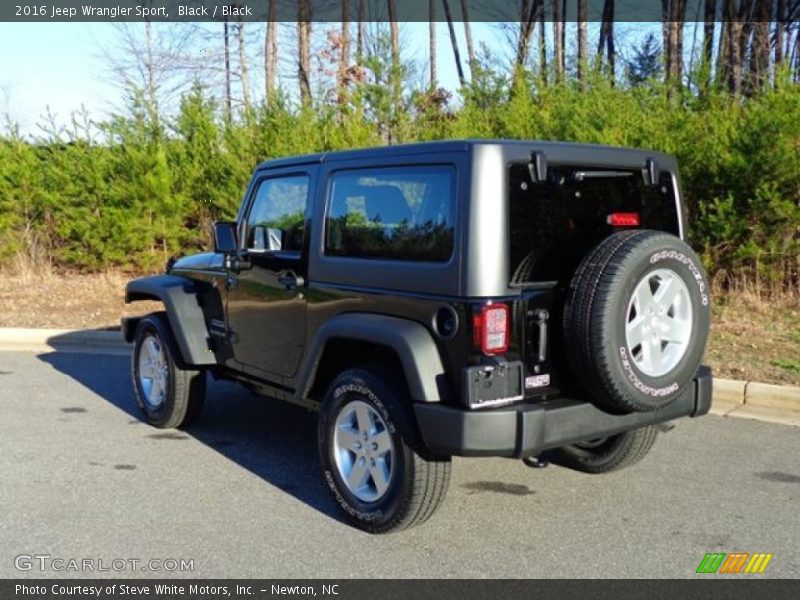 Black / Black 2016 Jeep Wrangler Sport