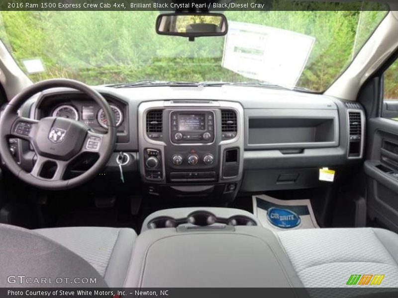 Brilliant Black Crystal Pearl / Black/Diesel Gray 2016 Ram 1500 Express Crew Cab 4x4