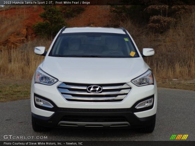 Frost White Pearl / Beige 2013 Hyundai Santa Fe Sport 2.0T