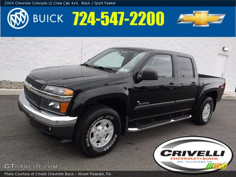 Black / Sport Pewter 2004 Chevrolet Colorado LS Crew Cab 4x4