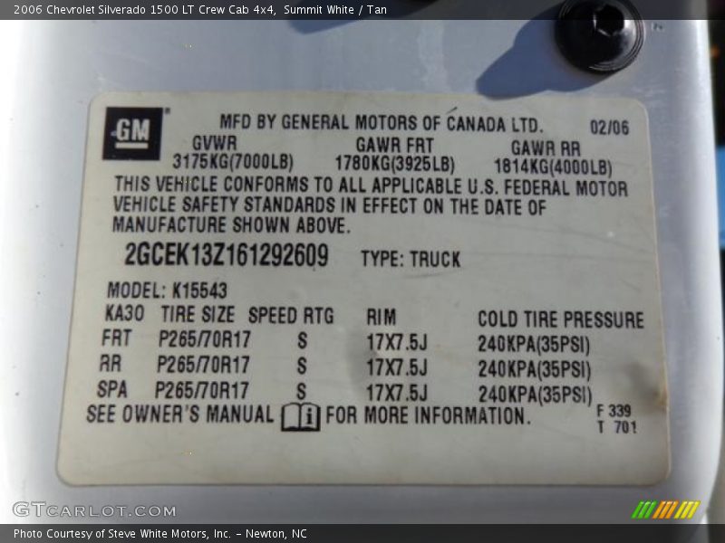 Summit White / Tan 2006 Chevrolet Silverado 1500 LT Crew Cab 4x4