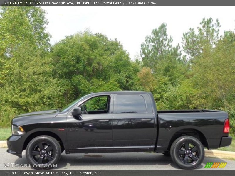 Brilliant Black Crystal Pearl / Black/Diesel Gray 2016 Ram 1500 Express Crew Cab 4x4