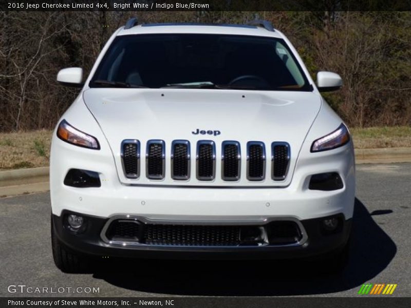 Bright White / Indigo Blue/Brown 2016 Jeep Cherokee Limited 4x4