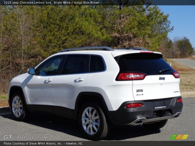 Bright White / Indigo Blue/Brown 2016 Jeep Cherokee Limited 4x4