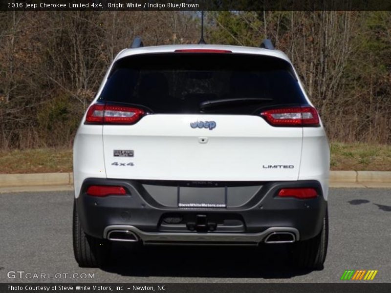 Bright White / Indigo Blue/Brown 2016 Jeep Cherokee Limited 4x4