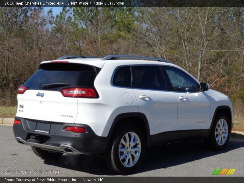 Bright White / Indigo Blue/Brown 2016 Jeep Cherokee Limited 4x4