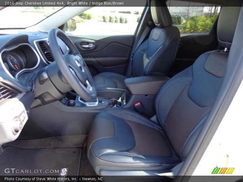 Bright White / Indigo Blue/Brown 2016 Jeep Cherokee Limited 4x4