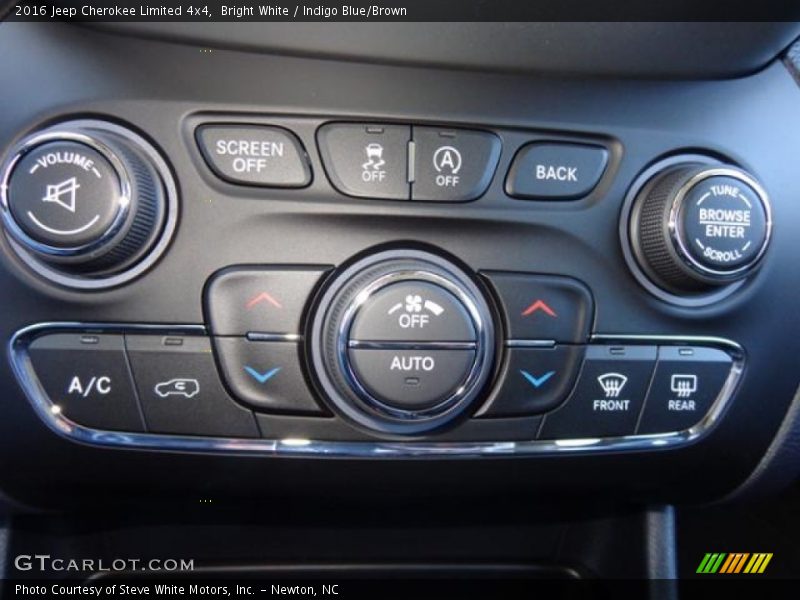 Bright White / Indigo Blue/Brown 2016 Jeep Cherokee Limited 4x4