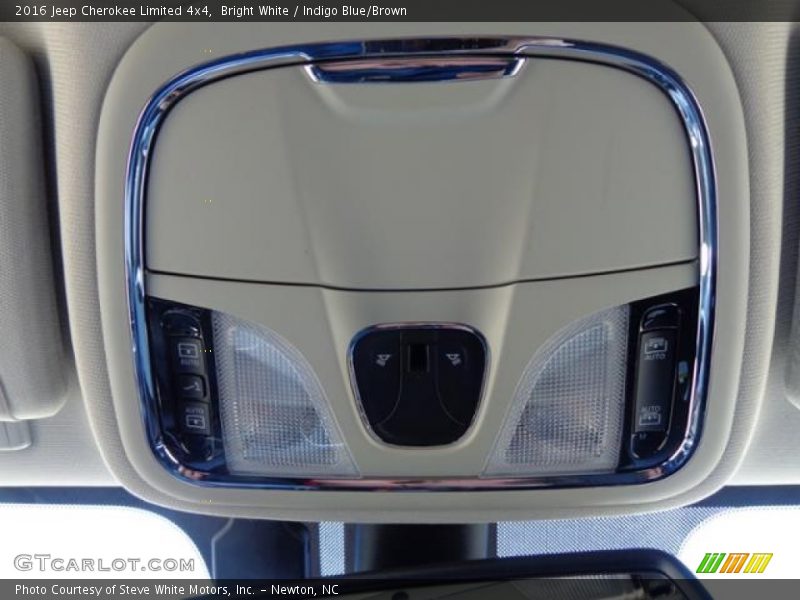 Bright White / Indigo Blue/Brown 2016 Jeep Cherokee Limited 4x4