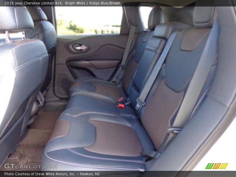 Bright White / Indigo Blue/Brown 2016 Jeep Cherokee Limited 4x4