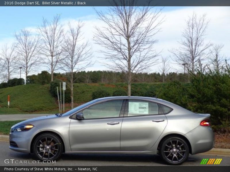 Billet Silver Metallic / Black 2016 Dodge Dart SE