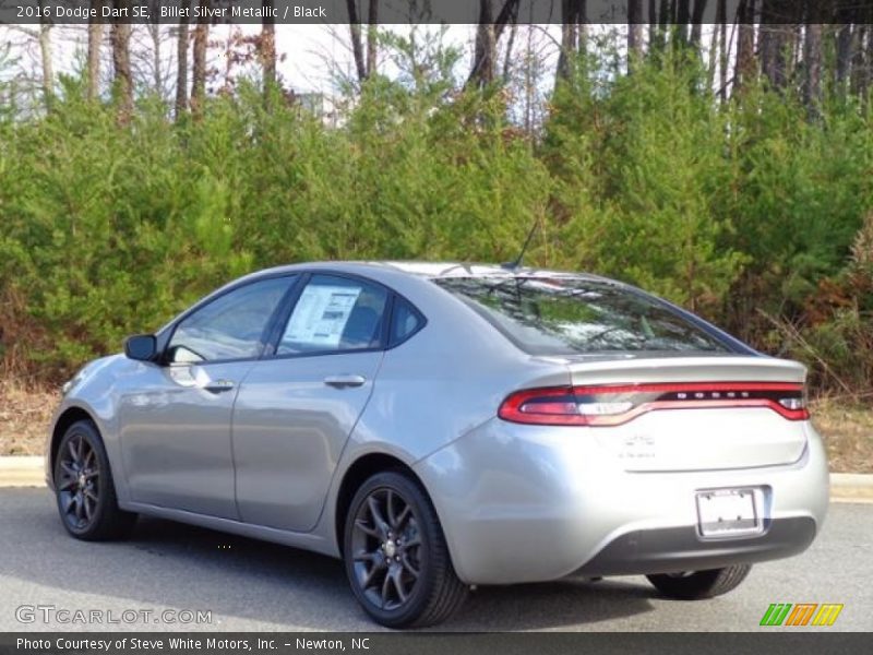 Billet Silver Metallic / Black 2016 Dodge Dart SE