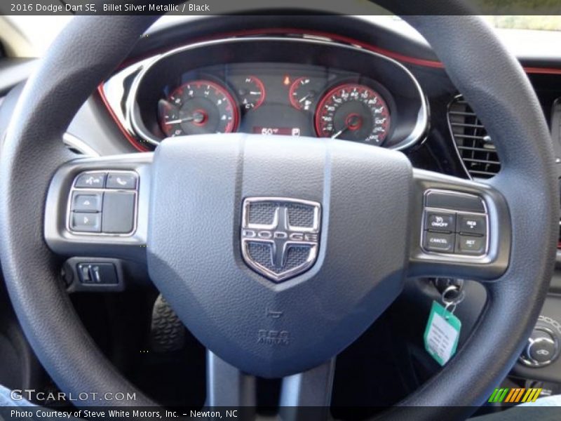 Billet Silver Metallic / Black 2016 Dodge Dart SE