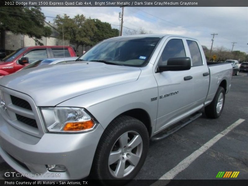 Bright Silver Metallic / Dark Slate Gray/Medium Graystone 2012 Dodge Ram 1500 Express Quad Cab 4x4