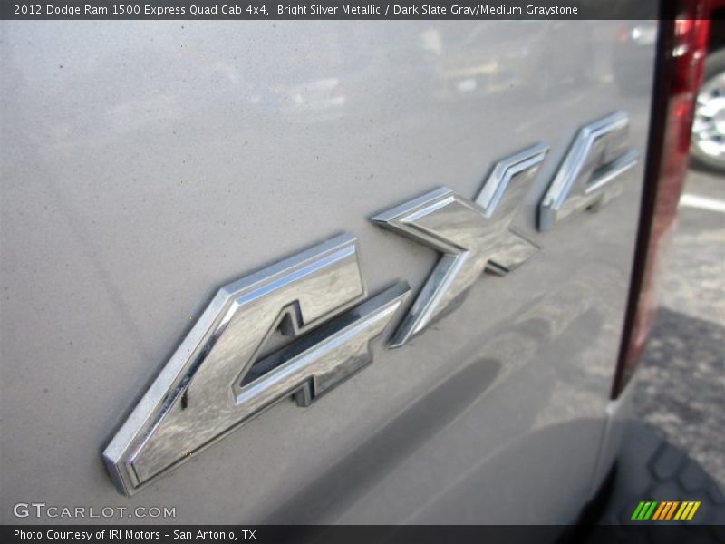 Bright Silver Metallic / Dark Slate Gray/Medium Graystone 2012 Dodge Ram 1500 Express Quad Cab 4x4