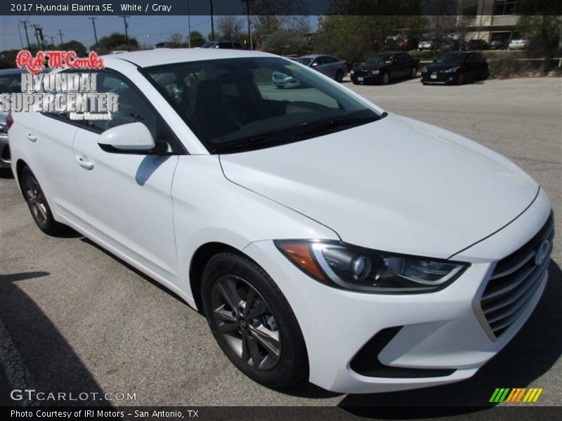 White / Gray 2017 Hyundai Elantra SE