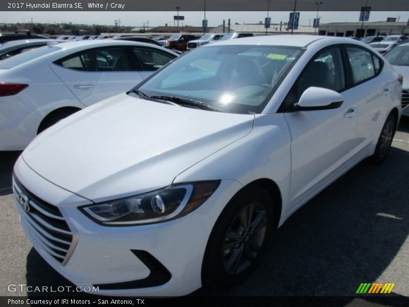 White / Gray 2017 Hyundai Elantra SE