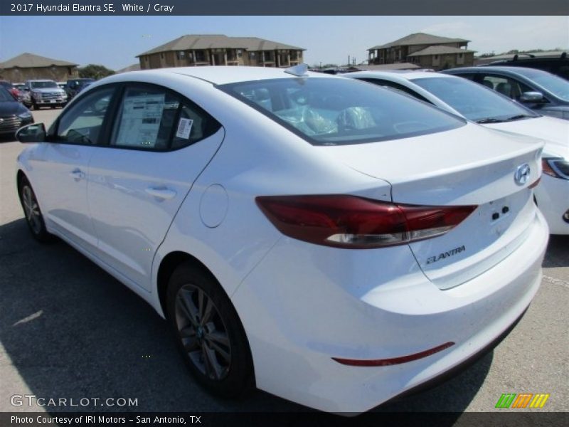 White / Gray 2017 Hyundai Elantra SE