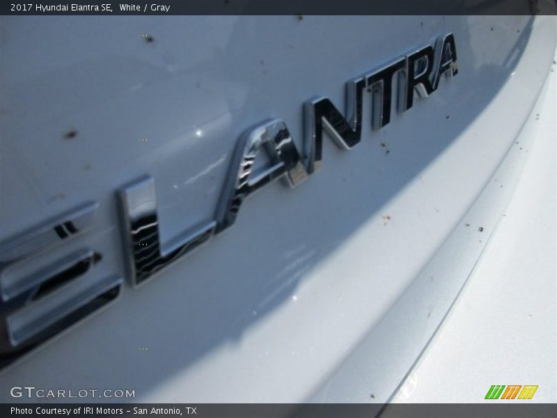 White / Gray 2017 Hyundai Elantra SE