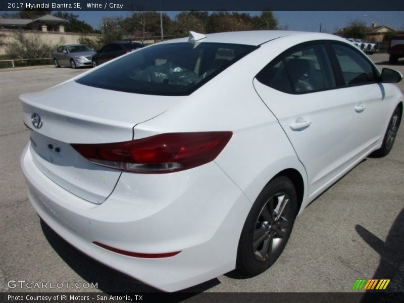White / Gray 2017 Hyundai Elantra SE