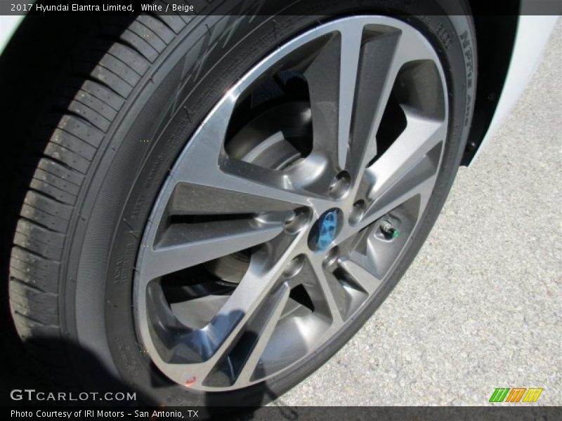 White / Beige 2017 Hyundai Elantra Limited