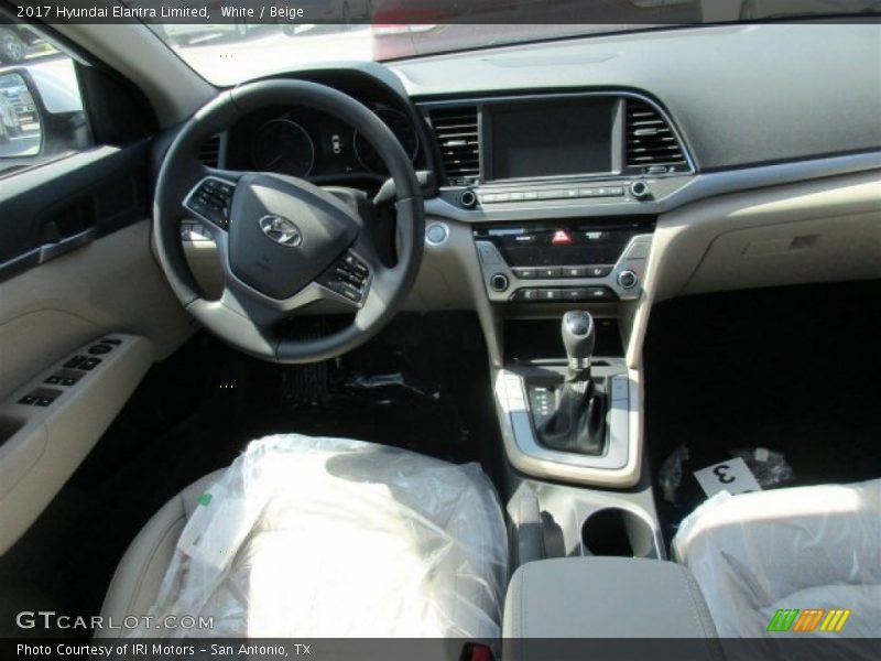 White / Beige 2017 Hyundai Elantra Limited