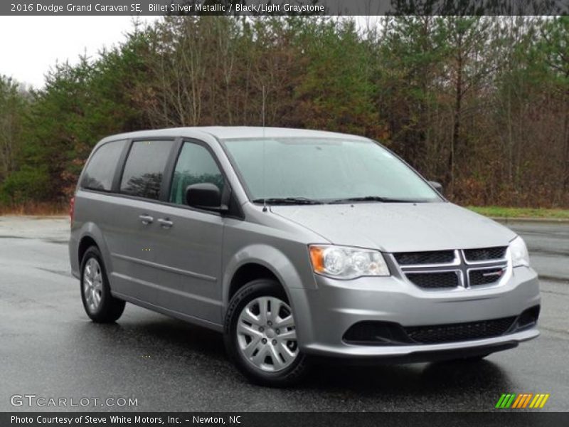 Billet Silver Metallic / Black/Light Graystone 2016 Dodge Grand Caravan SE