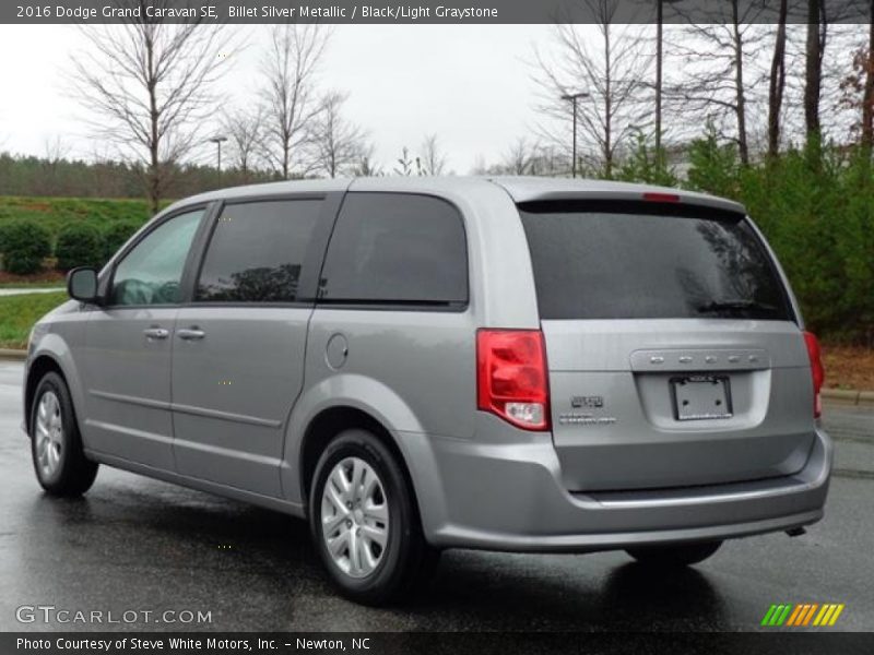 Billet Silver Metallic / Black/Light Graystone 2016 Dodge Grand Caravan SE