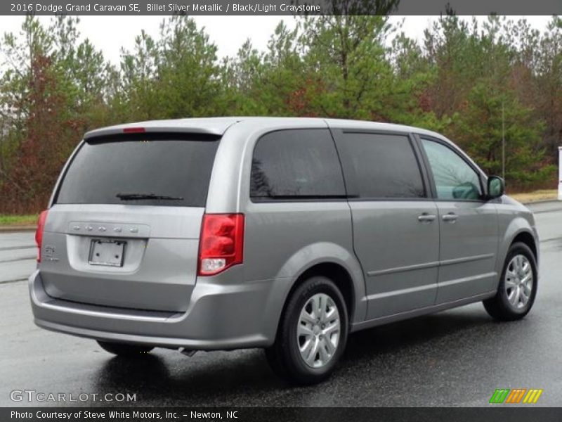 Billet Silver Metallic / Black/Light Graystone 2016 Dodge Grand Caravan SE