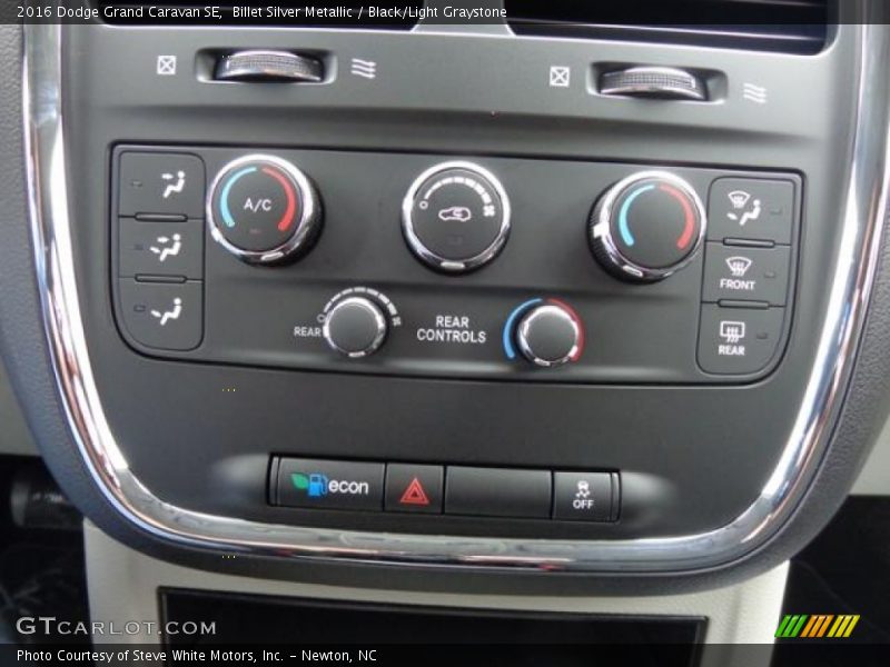 Billet Silver Metallic / Black/Light Graystone 2016 Dodge Grand Caravan SE