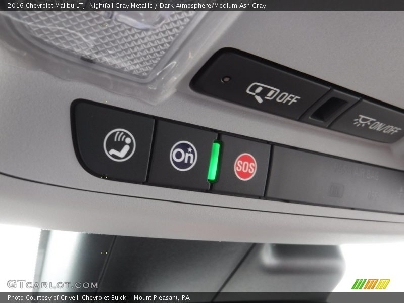 Nightfall Gray Metallic / Dark Atmosphere/Medium Ash Gray 2016 Chevrolet Malibu LT