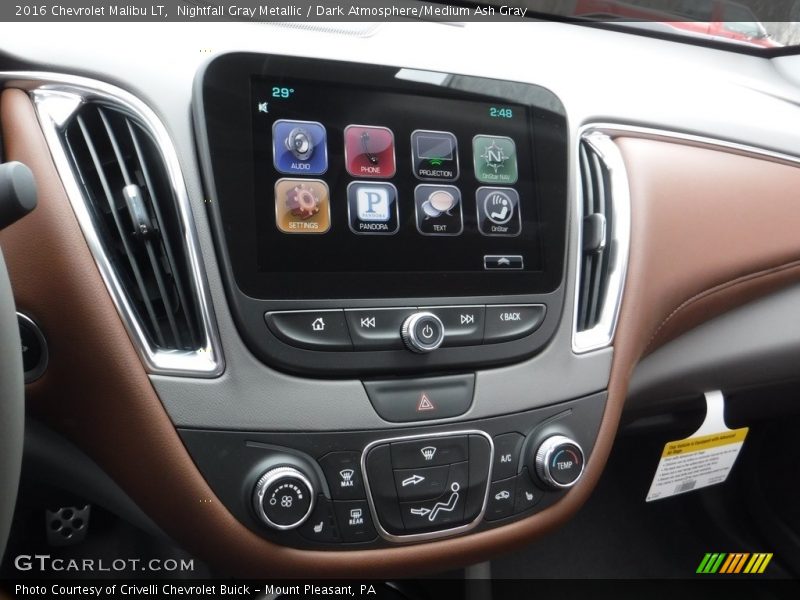 Nightfall Gray Metallic / Dark Atmosphere/Medium Ash Gray 2016 Chevrolet Malibu LT