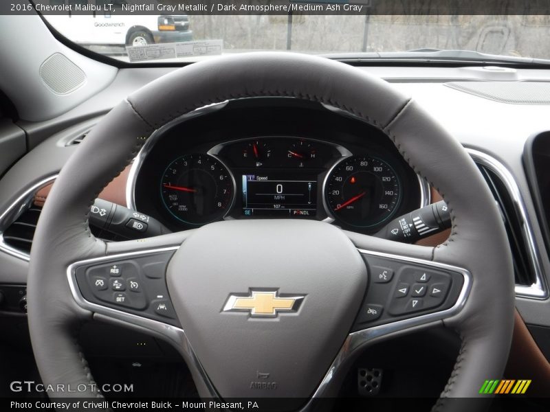 Nightfall Gray Metallic / Dark Atmosphere/Medium Ash Gray 2016 Chevrolet Malibu LT