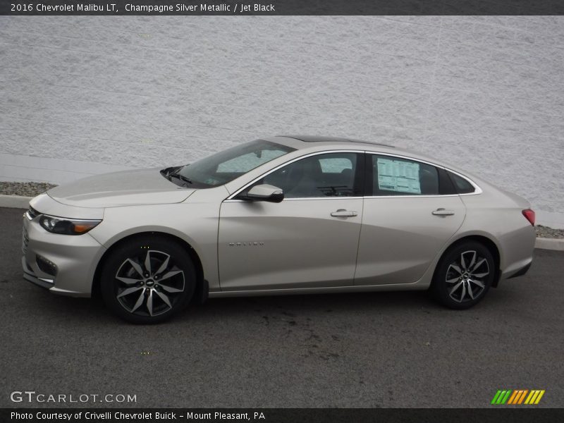 Champagne Silver Metallic / Jet Black 2016 Chevrolet Malibu LT
