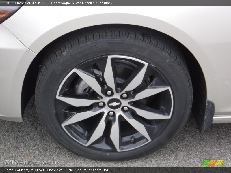 Champagne Silver Metallic / Jet Black 2016 Chevrolet Malibu LT