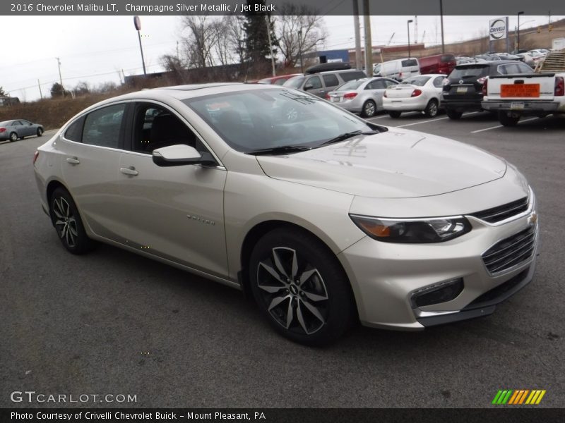 Champagne Silver Metallic / Jet Black 2016 Chevrolet Malibu LT
