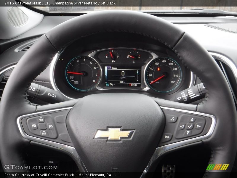 Champagne Silver Metallic / Jet Black 2016 Chevrolet Malibu LT