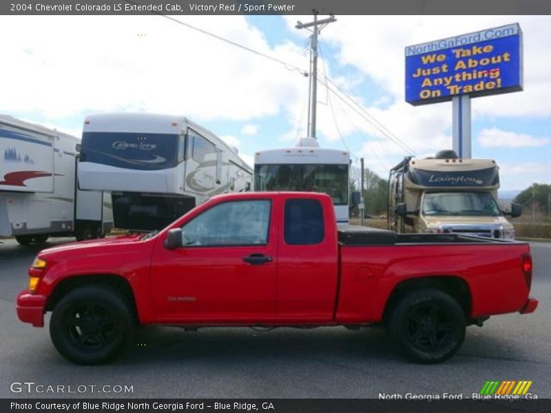 Victory Red / Sport Pewter 2004 Chevrolet Colorado LS Extended Cab