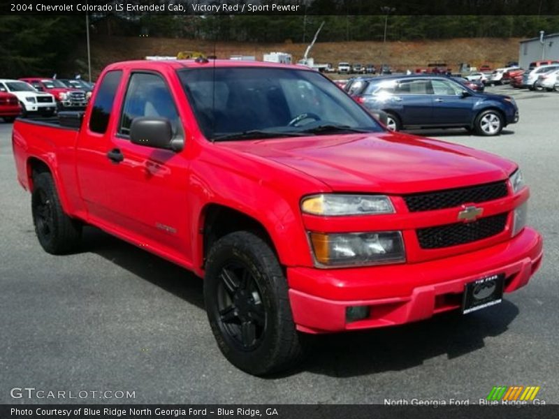 Victory Red / Sport Pewter 2004 Chevrolet Colorado LS Extended Cab