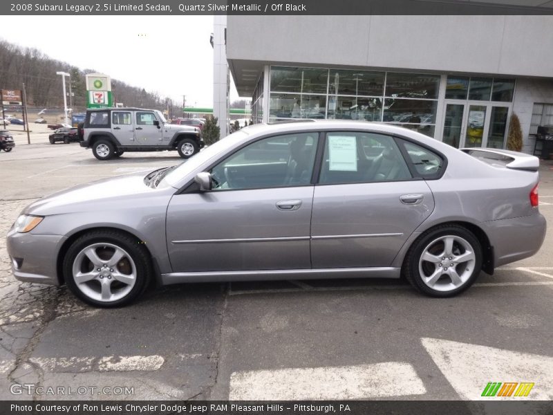 Quartz Silver Metallic / Off Black 2008 Subaru Legacy 2.5i Limited Sedan