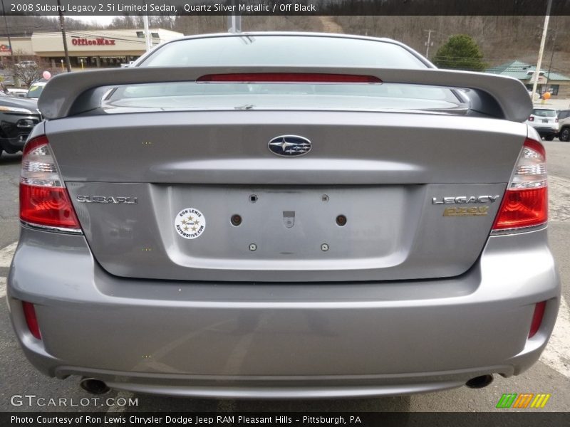 Quartz Silver Metallic / Off Black 2008 Subaru Legacy 2.5i Limited Sedan