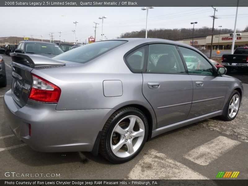 Quartz Silver Metallic / Off Black 2008 Subaru Legacy 2.5i Limited Sedan